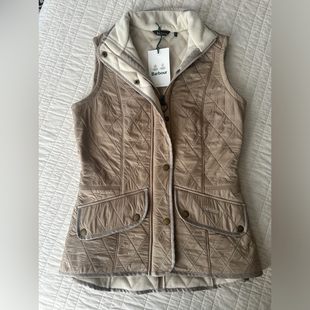 Barbour Cavalry Gilet US size 4- Tan